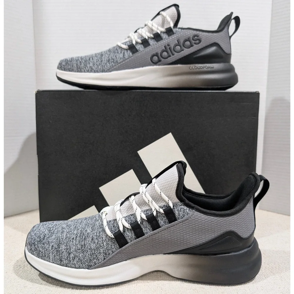 Adidas Lite Racer Adapt 8.0 Wide Mens Shoes Grey Black KJ5076 Size 11 NIB